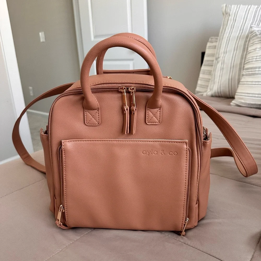 Ayla & Co Dusty Rose Baby Bag with Multiple Carry Options